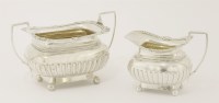 Lot 137 - A Victorian silver sugar bowl and milk jug