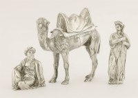 Lot 487 - A Victorian silver group of two Arabs