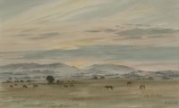 Lot 124 - Roland Vivian Pitchforth RA RWS (1895-1982)
PONIES ON DARTMOOR
Signed l.r.