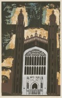 Lot 41 - Walter Hoyle (1922-2000)
'KING'S COLLEGE CHAPEL'
Linocut