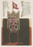 Lot 40 - Walter Hoyle (1922-2000)
'JESUS COLLEGE'
Linocut