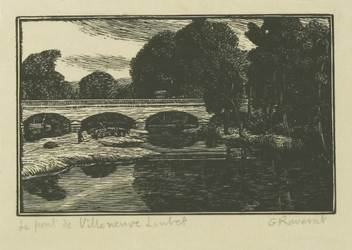 Lot 79 - Gwen Raverat (1885-1957)
'LE PONT DE VILLE NEUVE LOUBET'
Wood engraving