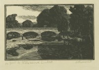 Lot 79 - Gwen Raverat (1885-1957)
'LE PONT DE VILLE NEUVE LOUBET'
Wood engraving