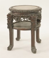 Lot 253 - A Chinese rosewood vase stand