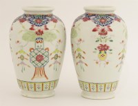 Lot 74 - A pair of Chinese famille rose vases