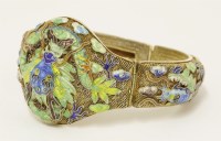 Lot 156 - A Chinese silver gilt hinged bangle