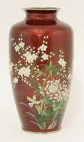 Lot 533 - A Japanese cloisonne vase