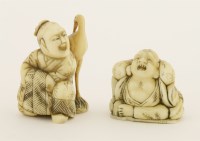 Lot 330 - Two Japanese ivory netsuke