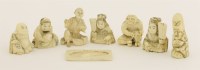 Lot 540 - A collection of Japanese ivory carvings
