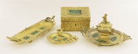 Lot 110 - A gilt bronze desk set