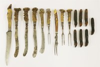 Lot 54 - Five Georgian knives and forks with antler handles