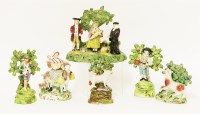 Lot 12 - Six Staffordshire figures