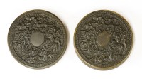Lot 190 - A pair of Canton horn boxes and covers
