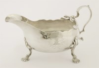 Lot 550 - An Irish George III silver sauce boat