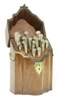 Lot 435 - An associated set of six matching silver knives and twelve silver forks