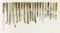 Lot 449 - A group of thirteen knives and seven forks