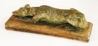 Lot 123 - A terracotta greyhound