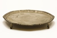 Lot 1175 - A small silver waiter