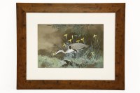 Lot 1520 - Maurice Wilson (1914-1987)
A HERON FEEDING
Watercolour and gouache
29 x 43cm