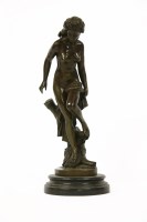 Lot 1403 - An Art Nouveau style figure of a semi-clad maiden
