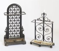 Lot 128 - A Victorian cast iron stick stand