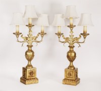 Lot 11 - A pair of giltwood and cast metal