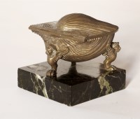 Lot 79 - A brass desk inkwell