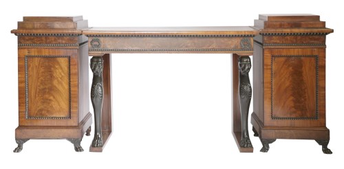 Lot 110 - A Regency mahogany three-piece sideboard