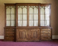 Lot 142 - An impressive George lll mahogany breakfront bookcase