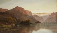 Lot 68 - Alfred de Breanski Snr. (1852-1928)
A SEPTEMBER EVENING