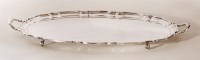 Lot 222 - An electroplated two-handled serving tray
