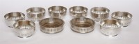 Lot 219 - Eight French white metal finger bowls