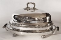 Lot 224 - A Sheffield plate venison dish and cover