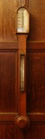 Lot 43 - A Victorian mahogany stick barometer