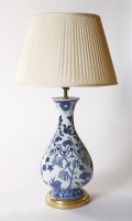 Lot 41 - A Dutch delft blue and white baluster vase