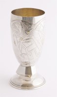 Lot 257 - A modern parcel gilt goblet