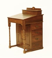 Lot 1744 - Edwardian inlaid davenport