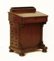 Lot 1633 - A Victorian walnut Davenport