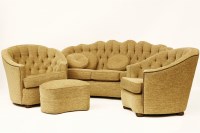 Lot 1721 - An Epstein style three piece suite