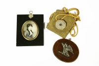 Lot 1132 - A 19th Century watercolour on ivory portrait miniature of seated lady