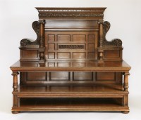 Lot 64 - A Victorian oak three-tier buffet