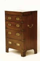 Lot 1806 - A military style brass bond bachelors chest