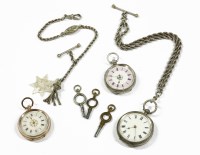 Lot 37 - A Continental gold ladies fob watch