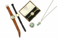 Lot 47 - A ladies gold Verity watch with Arabic numerals and later expanding bracelet