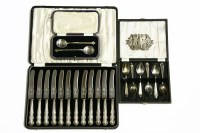 Lot 151 - A set of twelve silver handled fruit knives