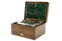 Lot 323 - A Victorian rosewood dressing box
