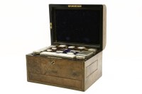 Lot 291 - A Victorian burr walnut vanity case