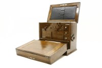 Lot 370 - A late Victorian oak stationery casket