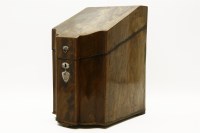 Lot 290 - A George III mahogany knife box