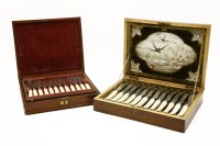 Lot 314 - A mahogany cased eighteen piece fruit set
